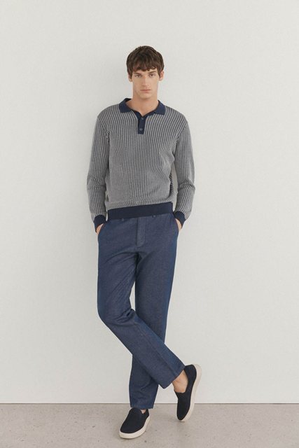 PEDRO DEL HIERRO Vertical Structure Polo Shirt