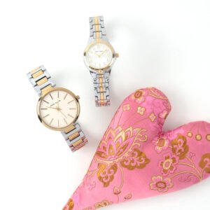 Anne Klein Silver & Gold Round Watch